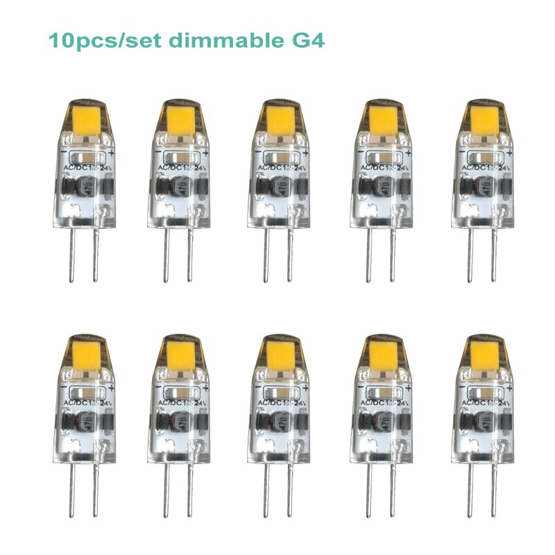 10pcs Dimmable G4 Led  1W 12V 24V 0705Cob  Ǹ..